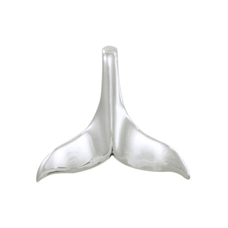 sterling silver whale tail pendant flukes