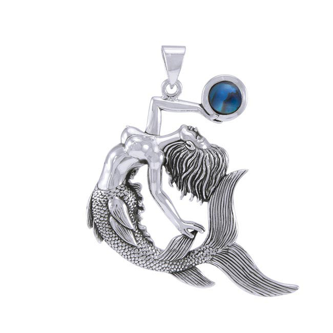 Keeper of the Ocean Sterling Silver Pendant with papua shel