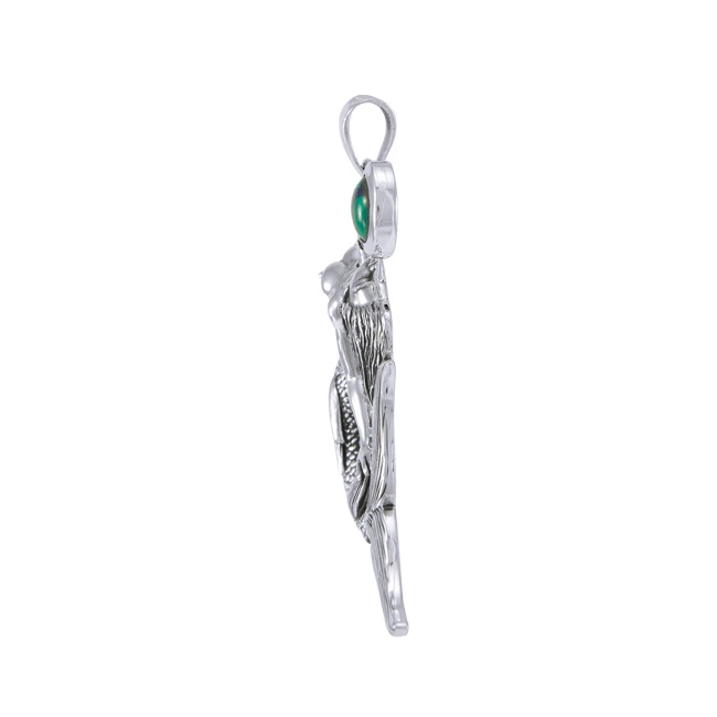 side Keeper of the Ocean Sterling Silver Pendant