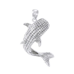 Large Whale Shark sterling silver pendant