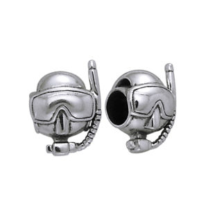 Dive Mask and Snorkel Sterling Silver Bead TBD137