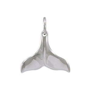 sterling silver whale tail charm