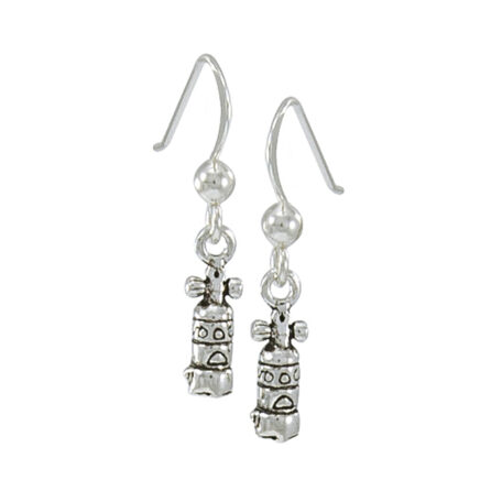 Small Sterling Silver Hook EarringsScuba Diving Tanks