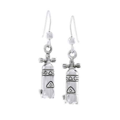 Sterling Silver Hook EarringsScuba Diving Tanks Large