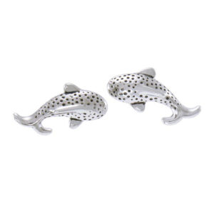 sterling silver Small Whale Shark Stud Earrings