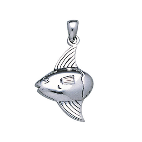 sterling silver Large Mola Mola Sunfish Pendant