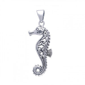 sterling silver Celtic Seahorse pendant