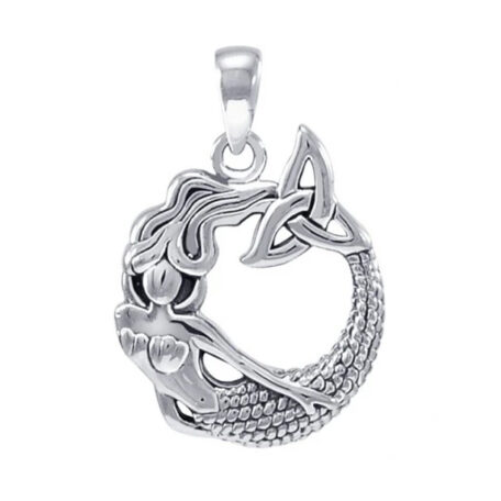 sterling silver Mermaid with Trinity Knot Pendant