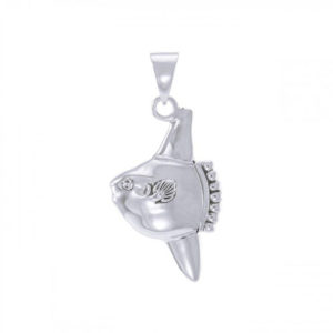 Large Mola Mola Sunfish Sterling Silver Pendant TPD4824