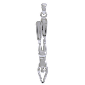 sterling silver Freediver Descending pendant