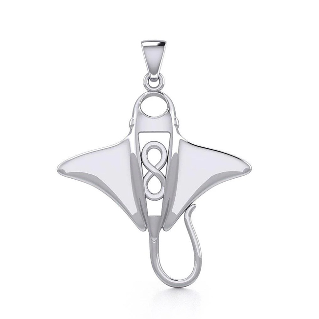 TPD5230-infinity-manta-ray-Sterling-Silver-Pendant-no-chain