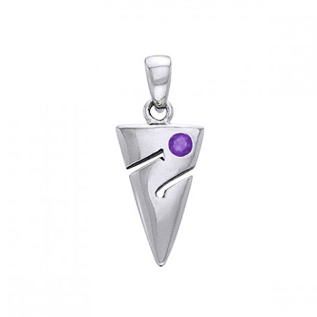TPD696-Cave-Diving-Sterling-Silver-Pendant-Gems-amethyst